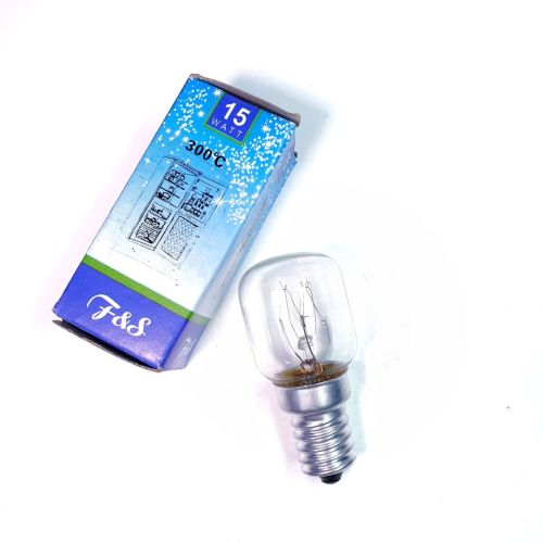 Лампа накаливания E14 15W 220V d=22мм t=300*С Цв.колбы: прозрачная (для подсветки духового шкафа) (цоколь E14) F&S