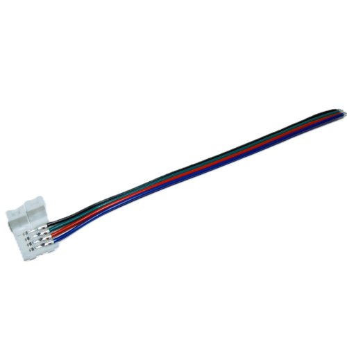 Разъем 4pin (клипса) с проводом (140мм) Для подключ.откр.RGB св/д ленты (10мм)   БЕЗ ПАЙКИ 