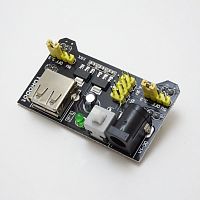 ПЛАТА ПИТАНИЯ для проектов ARDUINO(USB) (MB101)   МОДУЛЬ питания макет.платы MB101 беспаечным методом  Uпит: 6,5-12V или USB (защита от переполюсовки)