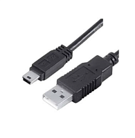 КАБЕЛЬ USB-AM / miniUSB (штек.5pin) ver.2.0 1м Ritmix RCC-100  Черный  