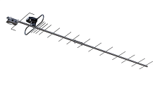 АНТЕННА TV Уличная/Наружная  BAS-1116-5V SPIRE для приема Цифровых (DVB-T/T2) каналов 470-862MHz усил. 45dB ;волн.R=75Om/пит:5V - от ТВ/ресивера(без и