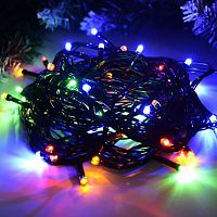 Гирлянда св/д цв:RGB 100LED дл=7м "Нить"; 8 программ свечения AC220v/ Контроллер 100 Led ; разноцветный 