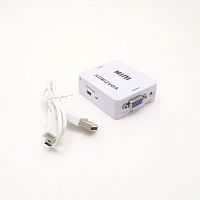 КОНВЕРТЕР HDMI в SVGA   (In: HDMI (гн); Out: SVGA (гн))+AUX Аudio-3.5(гн)) + кабель microUSB-Питание  в комплекте;  для подключения монитора 