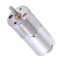 МОТОР с цилиндрическим редуктором DC=24V  JGA25-370B 170 об/мин б/нагр  для проектов ARDUINO Редуктор: 1:226; Вал: длина = 10мм/Диаметр = 4мм ; Размер