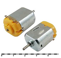 ДВИГАТЕЛЬ ЭЛЕКТРИЧЕСКИЙ DC12V 27x15x20mm (0.61W, реж. холост. хода -5800об/мин, 0.032A) F130-08450 (FC130) (27 х 15 х 20мм вал 2мм длина 11мм)