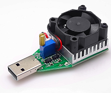 USB ТЕСТЕР напряжения и тока U=3,7-13V; A=0.15-3A; Мощность: до 15W; Регулировка подстроечным резистором; Без отображения; RUIDENG Industrial Grade