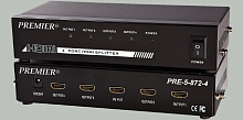 Разветвитель HDMI ver.1.4 1Вход (HDMI) - 4Выхода (HDMI) Активный ( Full HD 1080P,3D) Поддерж: разреш-(1920х1200;1080p; HDMI/DVI:480i/576i/480p/576p/72