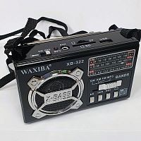 Радиоприемник аналог. WAXIBA XB-321URT/322Диапаз.частот: FM: 88-108MHz/AM: 530-1600KHz/SW: 8-16MHz; пит: 3*AA (не в компл) или встроен.АКБ/400mAh; 
