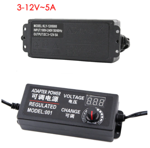 Блок питания регулируемый, со встроенным Вольтметром, 3-12V, 5.0A, 15-60W, штекер: 5,5 х 2,5мм, В корпусе, вх: AC 110-240V, Встроенный сетевой шнур, п фото 2 Блок питания регулируемый, со встроенным Вольтметром, 3-12V, 5.0A, 15-60W, штекер: 5,5 х 2,5мм, В корпусе, вх: AC 110-240V, Встроенный сетевой шнур, п фото 2