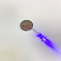 СВЕТОДИОД  3ММ СИНИЙ     2-4 cd     460nm  угол 20  U=3,0-3,2V   3214UBC,0037A 304BSC , 204UBC   
