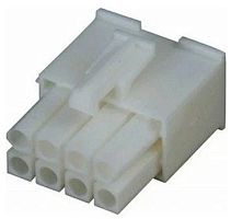 КОРПУС РАЗЪЕМА питания низковольт 8pin шаг 4.2мм (MINI-FIT) штыревая часть MF-2x4F (ответная гнездовая часть MF-2x4M) с фиксац 300V, ток 7A