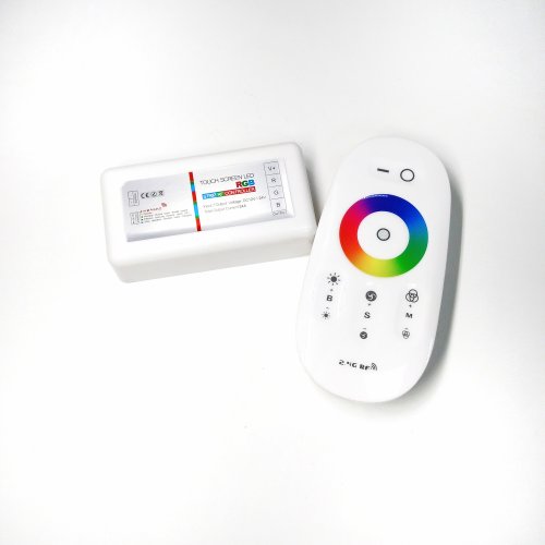 Контроллер RGB с RF-пультом: 24A, (сенсорный 2,4GHz), DC12-24V, 216W, 4PIN; корпус-пластик; габариты: 82х45х23мм; дальность:30 метров/20программ. Контроллер RGB с RF-пультом: 24A, (сенсорный 2,4GHz), DC12-24V, 216W, 4PIN; корпус-пластик; габариты: 82х45х23мм; дальность:30 метров/20программ.