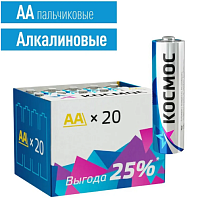 БАТАРЕЙКА  R06 (LR06/LR6/AA) 1,5V  Alkaline PROMO  КОСМОС