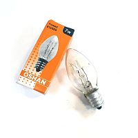 Лампа накаливания E12 7W 220V d=22мм, колба=39мм, Цв.колбы: прозрачная (для подсветки холодильника) (цоколь E12) / OSHAN