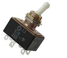 Тумблер, 6pin, ON-ON-ON с фиксацией, AC 220/250V 1.0A, 33,5x19x60мм (Т3-1)