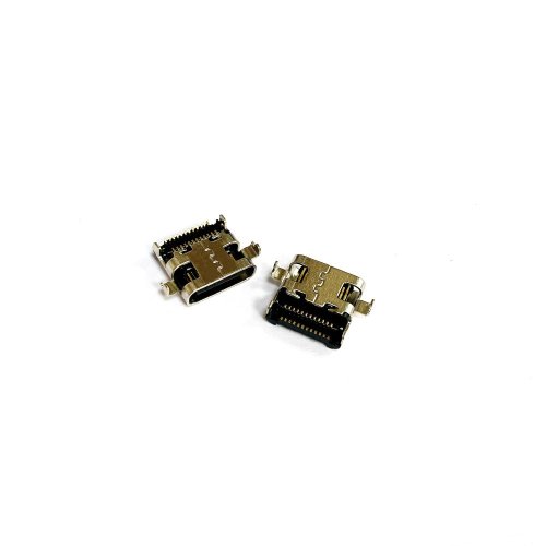 Разъем USB 3.1 Type-C Гнездо на плату (24pin /12+12/ SMD /4 уст. лепестка SMD) тип-C ver.3.1 Гориз.исп; врезн.монт. (дл=8.4мм/шир=9.0мм/12.2мм с крепе