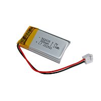 АККУМУЛЯТОР LP 502035-PCM (35х20х5,0мм) 3,7v 300mAh Li-Pol (с платой защиты- PCM), (элемент) с проводами и фирменным штекером;