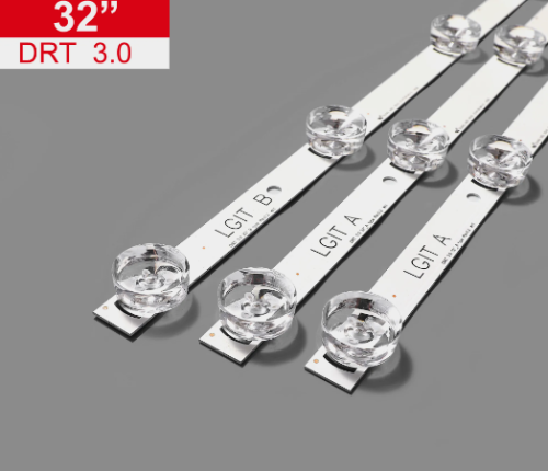 Светодиодная планка для подсветки ЖК панелей 32" 6V (6+6+6линз) DRT 3.0 32" AB type Rev0.2 (комплект 3 планки по 590 мм 6 линз) 6916L-1975A  разъём 2P фото 4