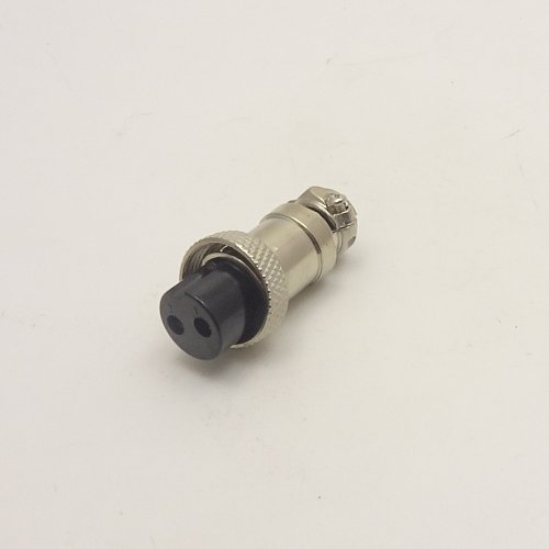 РАЗЪЕМ GX16 16M-2A (D16mm) 2PIN ГНЕЗДО НА КАБЕЛЬ под пайку металл. (1-561-2 Разъем MIC 2P) (ответная часть штекер GX16 16M-2B 12419/16M-2 12669) фото 4
