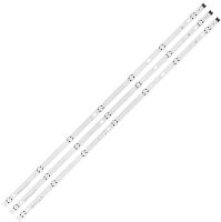 Светодиодная планка для подсветки ЖК панелей 43" 3V LG 43" Innotek 15,5Y 43inch_FHD LED_ARRAY_Rev0.0_151013 (7 светод. с линзами), разъем сб