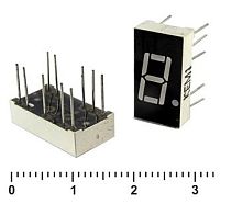 Индикатор цифровой KEM- 4101AG зеленый 7-сегм. 10pin (19х9х4мм) общий катод (1-разрядный Green) 