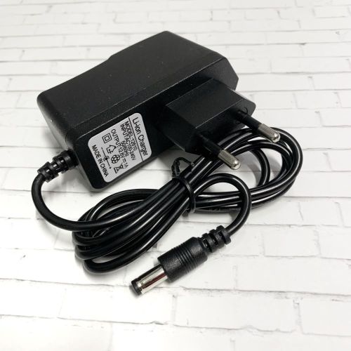 Зарядное устройство для Li-Ion АКБ 12,6V 1A (штек 5,5мм х 2,5мм) в розетку; 110-220V; LED индикация; защита от КЗ,12610