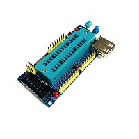 Модуль Arduino плата для разработки AVR DIY KIT (без чипа) ATMEGA8, ATMEGA48, ATMEGA88; USB-AF; кварцевый генератор 8MHz; 28-pin панель зажимная TFXTD