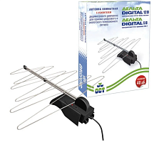 АНТЕННА КОМНАТНАЯ АКТИВНАЯ Усиление-40dB Пит.-12V/Кабель-3М (ДЕЛЬТА K131А.03) для приема Цифровых (DVB-T/T2) кан. ДМВ(UHF:470-790MHz-с 21 по 60 ДМВ) в