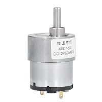 МОТОР с цилиндрическим редуктором DC=12V  I=120-350mA  JGB37-520 600 об/мин б/нагр / 444 об/мин с нагр (Удерживающий момент: 1 кг/см)