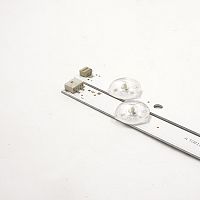 Светодиодная планка для подсветки ЖК панелей 55" (3V) (6+6линз) Комплект из 2-х частей LBM550E0601-DQ-1(L) + LBM550E0601-DR-3(R)