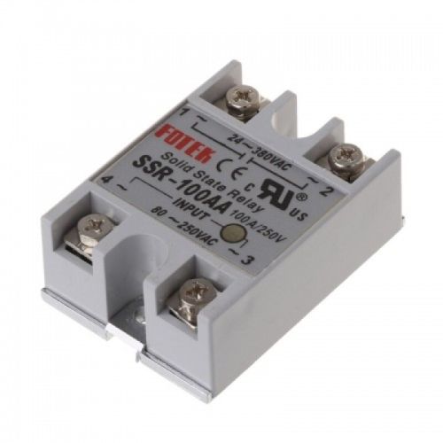 Твердотельное реле (SSR) однофазное, SSR-100AA,  100A, 24-380V AC, управл. сигнал: 80-250V AC