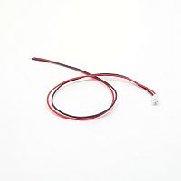 Разъем HB-02 (MU-2F) с проводами кр./черн.L-300мм wire AWG26 (=PH-02) 2pin шаг-2.0mm розетка на кабель, штырь с гнездами