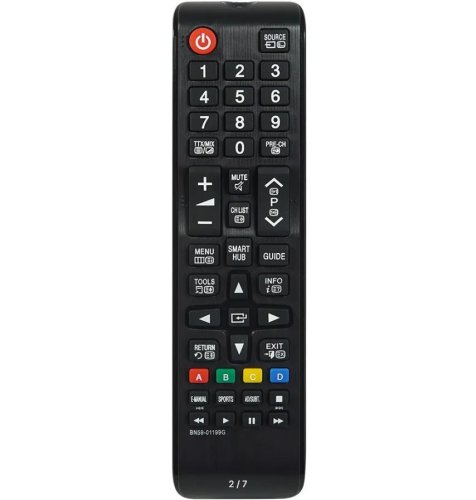 ПУЛЬТ ДУ для SAMSUNG TV LCD/LED УНИВЕРСАЛЬНЫЙ BN59 01199G LED TV, цвет черный, 433 МГц