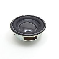 ДИНАМИК НЧ 40 MM 4 OM 2W FR-0021/FR0021 (посадочн. место 38мм)(метализир. диффузор/подвес полиуретан) без фланца под крепление -010284-