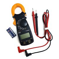 КЛЕЩИ ДЛЯ ИЗМЕРЕНИЯ  ПЕРЕМ. ТОКА  DT-3266E малые Iперем=2A/20A/200А; Uперем=600V; Uпост=600V; R=200KОm-2M; звук.прозвонка соединений;