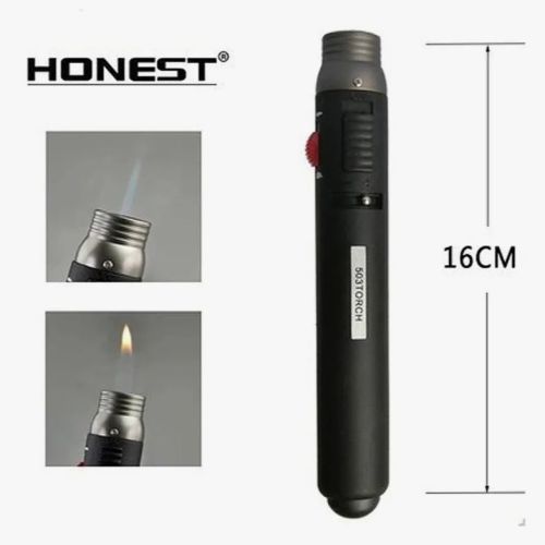 ГАЗОВАЯ ГОРЕЛКА HONEST JET-503 "Ручка- Карандаш" 1300°C Пьезорозжиг Компактная, фиксация пламени, регулировка силы пламени. фото 4