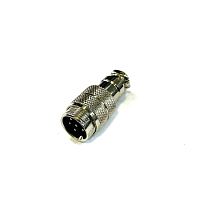 РАЗЪЕМ GX16 16M-6 (D16mm) 6PIN ШТЕКЕР НА КАБЕЛЬ под пайку металл. (1-563-6 Разъем MIC 6P)  (ответная часть гнездо на кабель GX16 16M-6A 12700) 