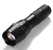 Фонарь св/диодный  SupFire T6 LED; ZOOM (x 1/ x 250/ x 500/ x 1000/ x 2000); металл корпус; 3 режима; пит: 3* ААA или Li-ion аккум 18650,  (в комплект
