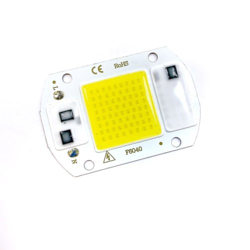 МАТРИЦА СВ/ДИОДНАЯ 220VAC  20W БЕЛЫЙ (COB)5500K-6500K , 1800Lm, I=100mA; IP67, размер экрана: 25х25мм, габ: 60х40х2мм на алюминиевой подложке (пл