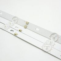 Светодиодная планка для подсветки ЖК панелей 40" 6V (8+8+8линз) JS-D-JP395DM-A81EC/JS-D-JP395DM-B82EC комплект из 3-х планок (2 планки A и одна планка