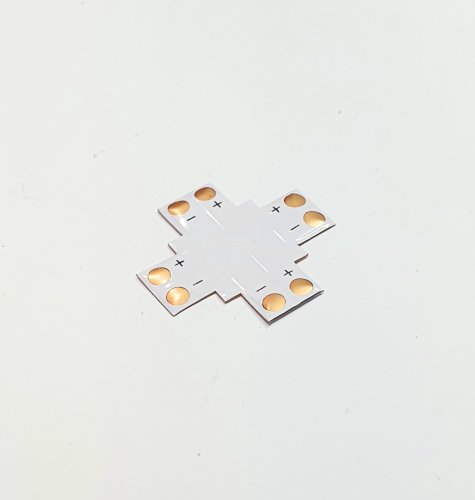 Разъем 2pin IP20 "Крест" для подключения 3-х св/д лент ( 8мм) 37335 