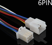 Разъем Межплатный кабель питания 6PIN КОМПЛЕКТ(штекер+гнездо) с проводами(красный/черный/синий/зеленый/желтый/коричневый) (DJ7061A-2.8-21 + DJ7061A-2.