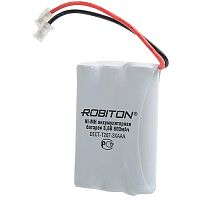 АККУМУЛЯТОР Р/Т ROBITON DECT-T207 Ni-Mh 3.6V 600mAh  (аналог Т207) провод с коннектором- 2pin; Без эффекта памяти. Для питания различных устройств: ра