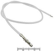 Контакт питания (гнездо) на проводе L=20см (MF-F 4,20mm AWG20 0,2m Grey) (СЕРЫЙ) (Для разъемов серии MINI-FIT) 5557