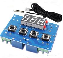 ТЕРМОРЕЛЕ цифровое двухканальное  XH-W1316 (-50...+110гр.С) Питание:12VDC; плата без корпуса; max ток: (10А/ 12VAC/12VDC);с вынос. да