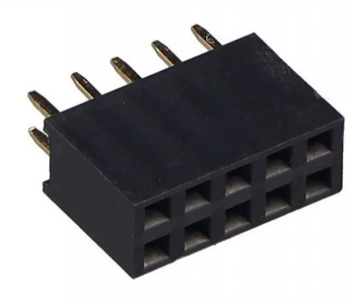 PBD-10 10pin (двухрядн. 2*5) шаг=2.54мм гнездо на плату /ответная часть PLD-10 (2х5) разъём штыревой Двухрядный на плату 10pin