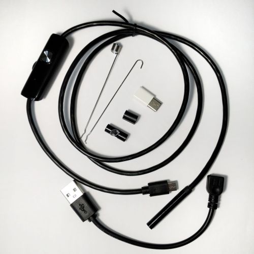 ВИДЕОЭНДОСКОП Гибкая камера, для смартфона IP67 "Android"; кабель micro USB (штек/гнезд)+ перех.TYPE C; (d=5,5мм/мягкий кабель-2м); HD 640*480; 6LED ВИДЕОЭНДОСКОП Гибкая камера, для смартфона IP67 "Android"; кабель micro USB (штек/гнезд)+ перех.TYPE C; (d=5,5мм/мягкий кабель-2м); HD 640*480; 6LED
