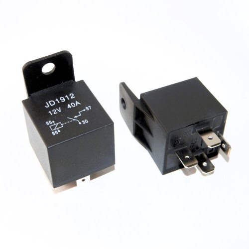 Реле автомобильное э/м DC12V 40A 4pin, в панель/под клеммы, Контакты: 1гр. на замыкание (1А) (14VDC/40A) 28x28x25мм (LUOZHOU JD1912) пластиковое крепе