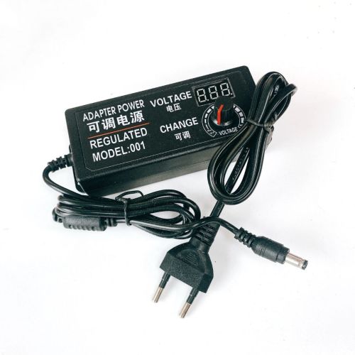 Блок питания регулируемый, со встроенным Вольтметром, 3-12V, 5.0A, 15-60W, штекер: 5,5 х 2,5мм, В корпусе, вх: AC 110-240V, Встроенный сетевой шнур, п Блок питания регулируемый, со встроенным Вольтметром, 3-12V, 5.0A, 15-60W, штекер: 5,5 х 2,5мм, В корпусе, вх: AC 110-240V, Встроенный сетевой шнур, п