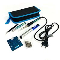 Набор инструментов (для пайки) YIHUA 947-III (organized case) Паяльник 60W с регулятором темп 220-480; сменные жала-5 шт., оловоотсос; подст.д/паяльни